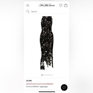 Oscar de la Renta Sleeveless Sequin-Embellished Dress size 6